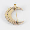 Broche antiguo en oro amarillo 18k y brillantes - Mayka Jewels