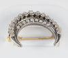 Broche antiguo en oro amarillo 18k y brillantes - Mayka Jewels