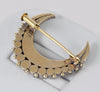 Broche antiguo en oro amarillo 18k y brillantes - Mayka Jewels