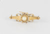 Broche antiguo en oro amarillo 18k y perlas - Mayka Jewels