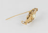 Broche antiguo en oro amarillo 18k y perlas - Mayka Jewels