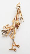 Broche antiguo hecho a mano en oro 18k con diamantes rubí y zafiro - Mayka Jewels