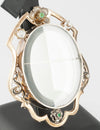 Broche antiguo porta fotos oro amarillo 14k - Mayka Jewels