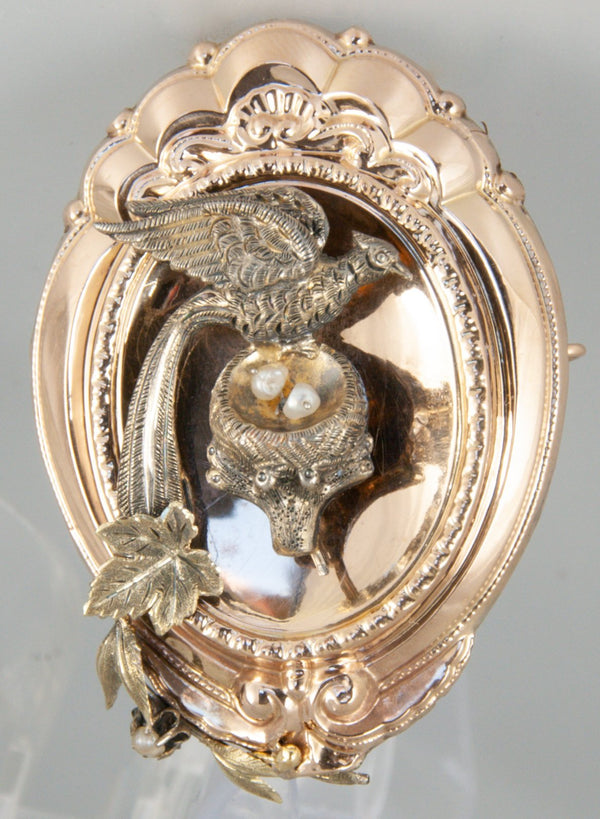 Broche en oro 15k con perlas barrocas - Mayka Jewels