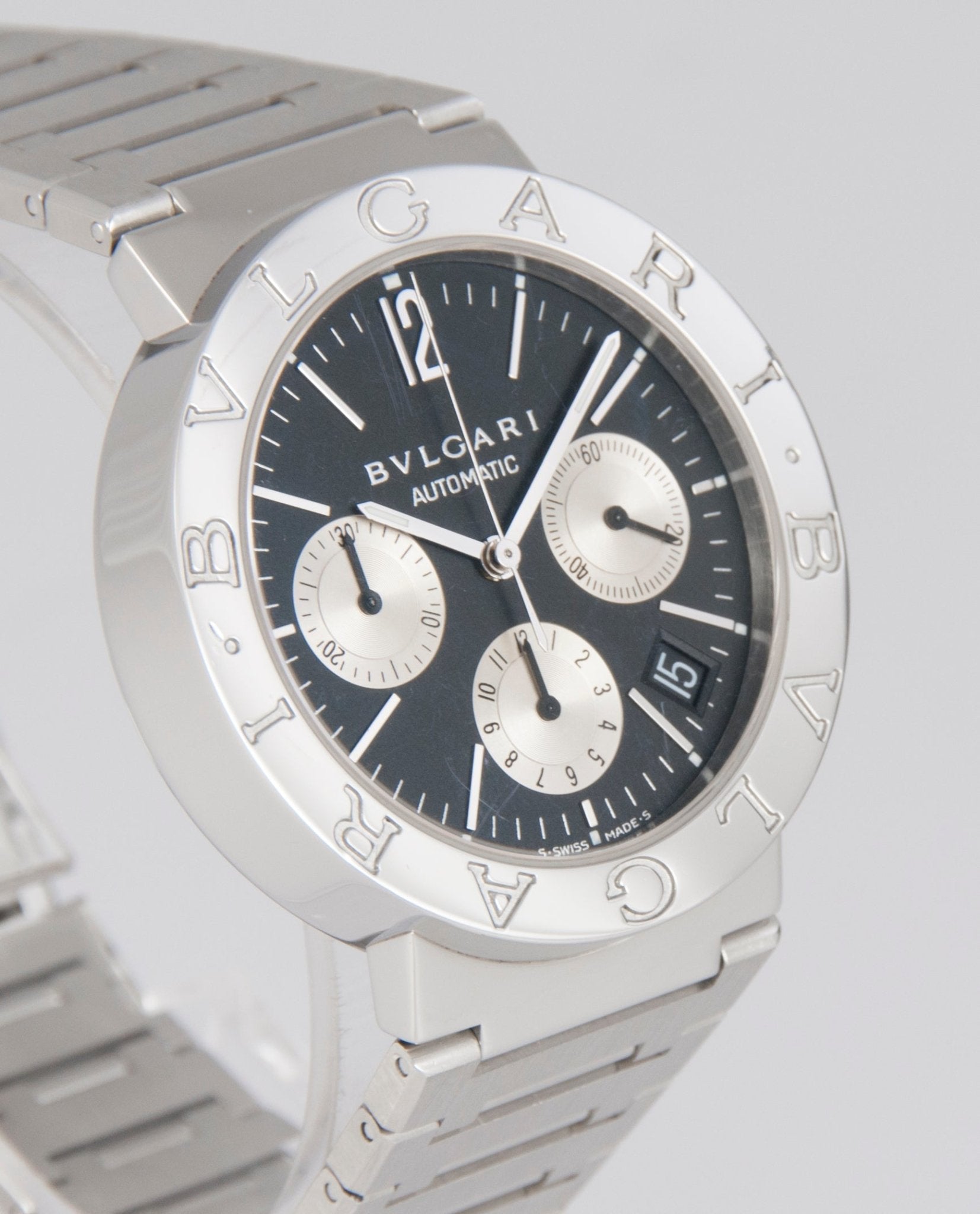 Bulgari Automatic Chronograph Steel Ref: BB 38 SS CH - Mayka Jewels