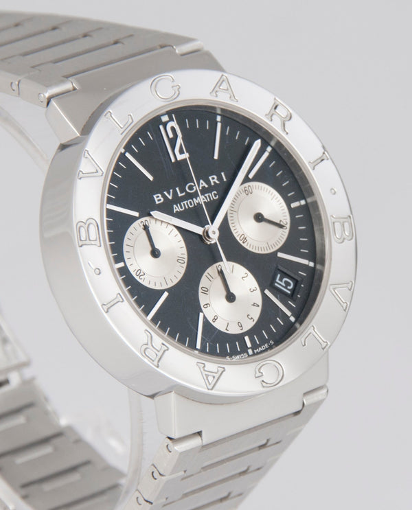Bulgari Automatic Chronograph Steel Ref: BB 38 SS CH - Mayka Jewels