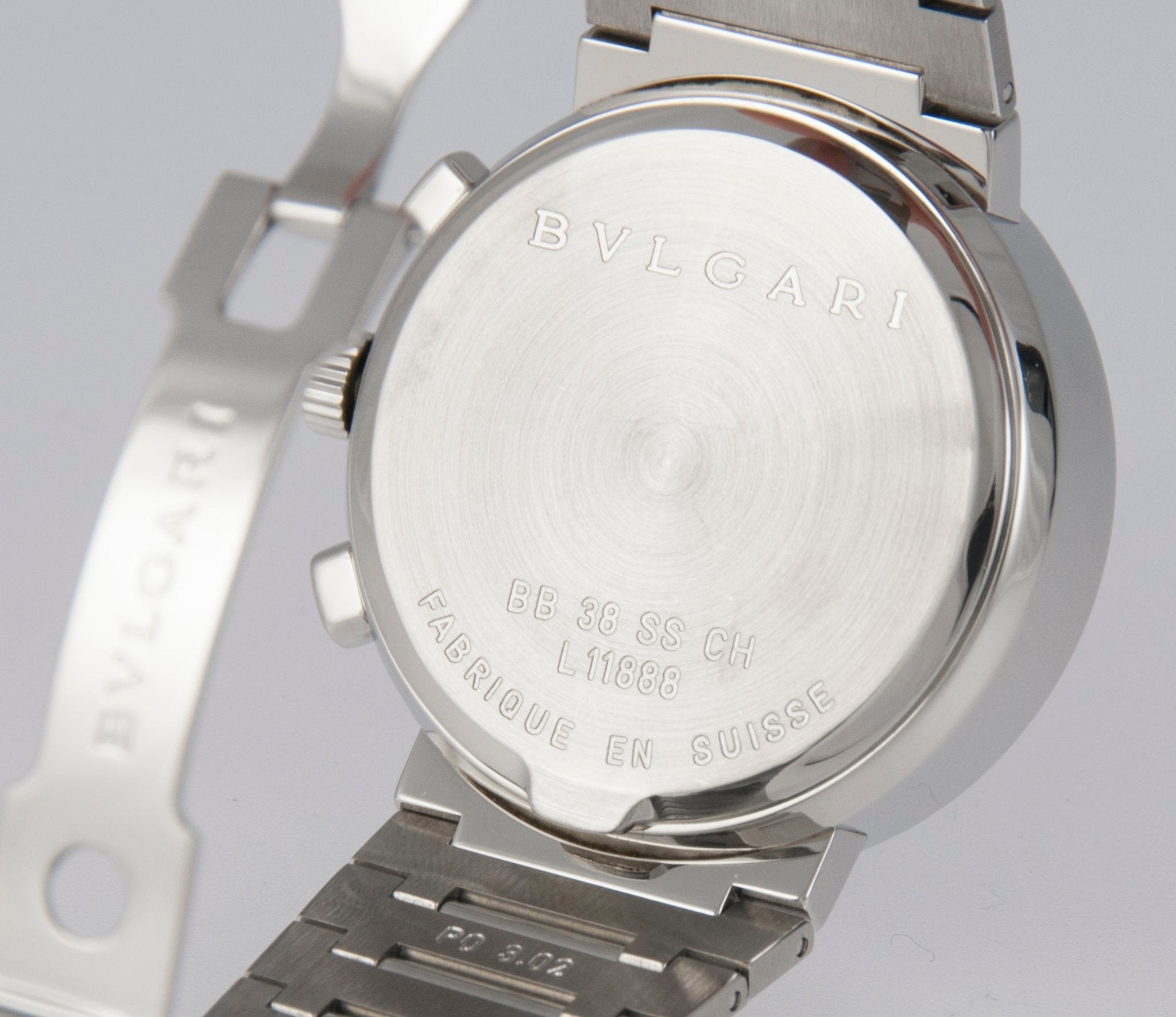Bulgari Automatic Chronograph Steel Ref: BB 38 SS CH - Mayka Jewels