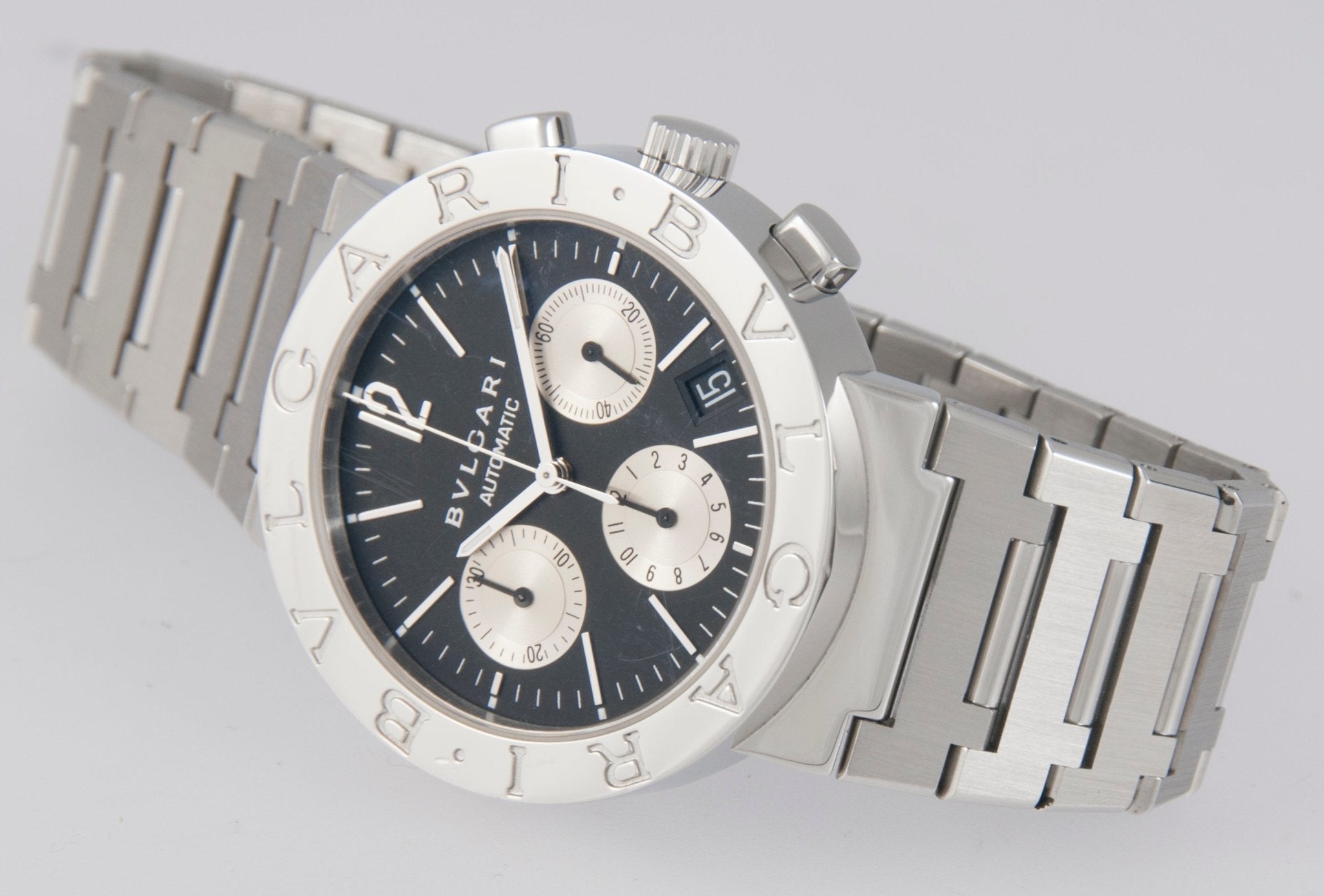 Bulgari Automatic Chronograph Steel Ref: BB 38 SS CH - Mayka Jewels