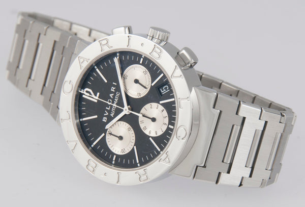 Bulgari Automatic Chronograph Steel Ref: BB 38 SS CH - Mayka Jewels