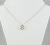 Cadena y colgante en oro blanco 18k con brillantes - Mayka Jewels