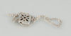 Cadena y colgante en oro blanco 18k con brillantes - Mayka Jewels