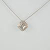 Cadena y colgante en oro blanco 18k con brillantes - Mayka Jewels