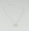 Cadena y colgante en oro blanco 18k con brillantes - Mayka Jewels