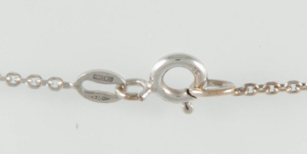 Cadena y colgante en oro blanco 18k con brillantes - Mayka Jewels