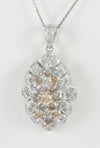 Cadena y colgante en oro blanco 18k y brillantes 3.5 ct House of R&D - Mayka Jewels