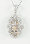 Cadena y colgante en oro blanco 18k y brillantes 3.5 ct House of R&D - Mayka Jewels