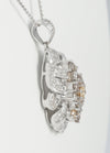 Cadena y colgante en oro blanco 18k y brillantes 3.5 ct House of R&D - Mayka Jewels