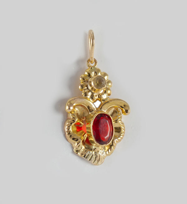 Colgante antiguo en oro amarillo 18k - Mayka Jewels