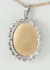 Colgante antiguo en oro amarillo y blanco 18k y brillantes - Mayka Jewels