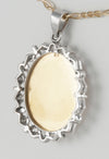 Colgante antiguo en oro amarillo y blanco 18k y brillantes - Mayka Jewels