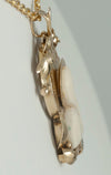 Colgante antiguo oro amarillo con marfil y brillantes - Mayka Jewels