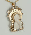 Colgante antiguo oro amarillo con marfil y brillantes - Mayka Jewels