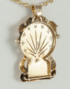 Colgante antiguo oro amarillo con marfil y brillantes - Mayka Jewels