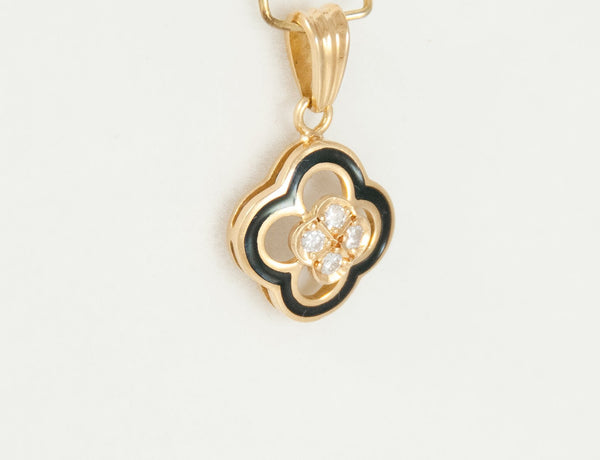 Colgante en oro 18k con brillantes - Mayka Jewels