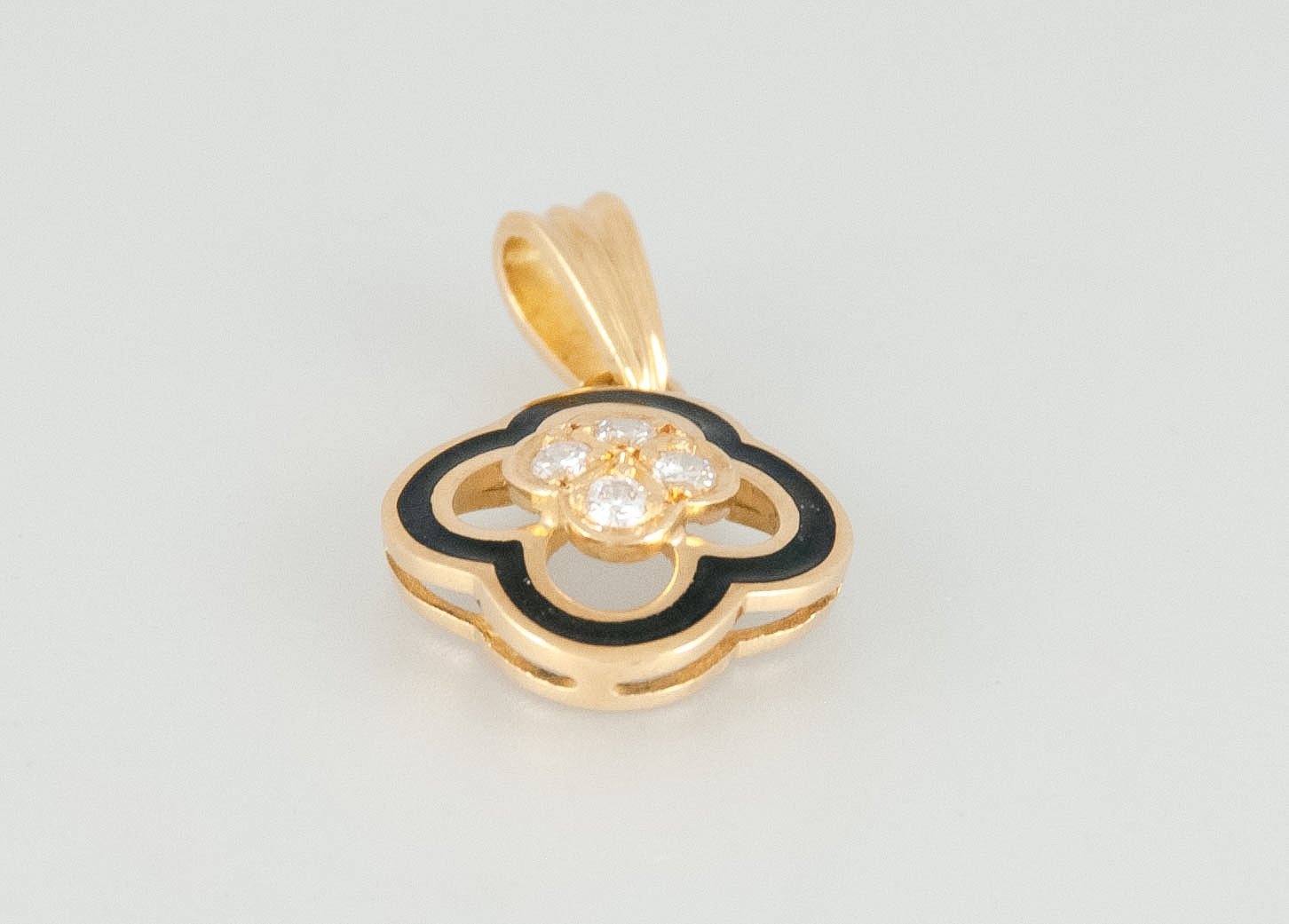 Colgante en oro 18k con brillantes - Mayka Jewels