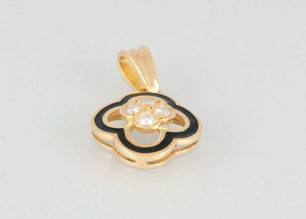 Colgante en oro 18k con brillantes - Mayka Jewels