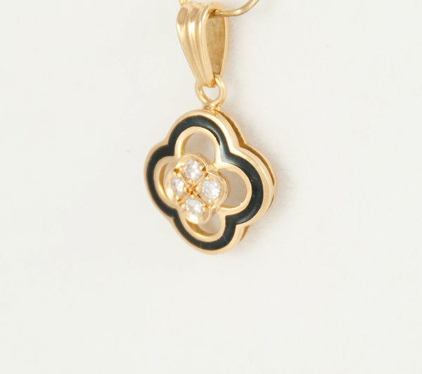 Colgante en oro 18k con brillantes - Mayka Jewels