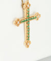 Colgante en oro 18k con esmeralda y brillantes - Mayka Jewels