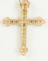 Colgante en oro 18k con esmeralda y brillantes - Mayka Jewels