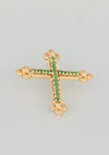 Colgante en oro 18k con esmeralda y brillantes - Mayka Jewels