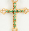 Colgante en oro 18k con esmeralda y brillantes - Mayka Jewels