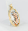 Colgante Limoges en oro amarillo 18k y porcelana - Mayka Jewels