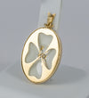 Colgante Limoges en oro amarillo 18k y porcelana - Mayka Jewels