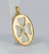Colgante Limoges en oro amarillo 18k y porcelana - Mayka Jewels