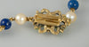 Collar antiguo hecho a mano en oro 18k con perlas, turquesas y lapislázulis - Mayka Jewels