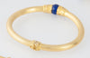 Conjunto de gargantilla y pulsera oro amarillo y Lapislázuli - Mayka Jewels