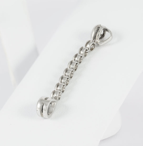 Conjunto pendientes y colgante en oro blanco con brillantes y zafiros - Mayka Jewels