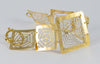 Conjunto pulsera, colgante y pendientes en oro amarillo y blanco 18k - Mayka Jewels