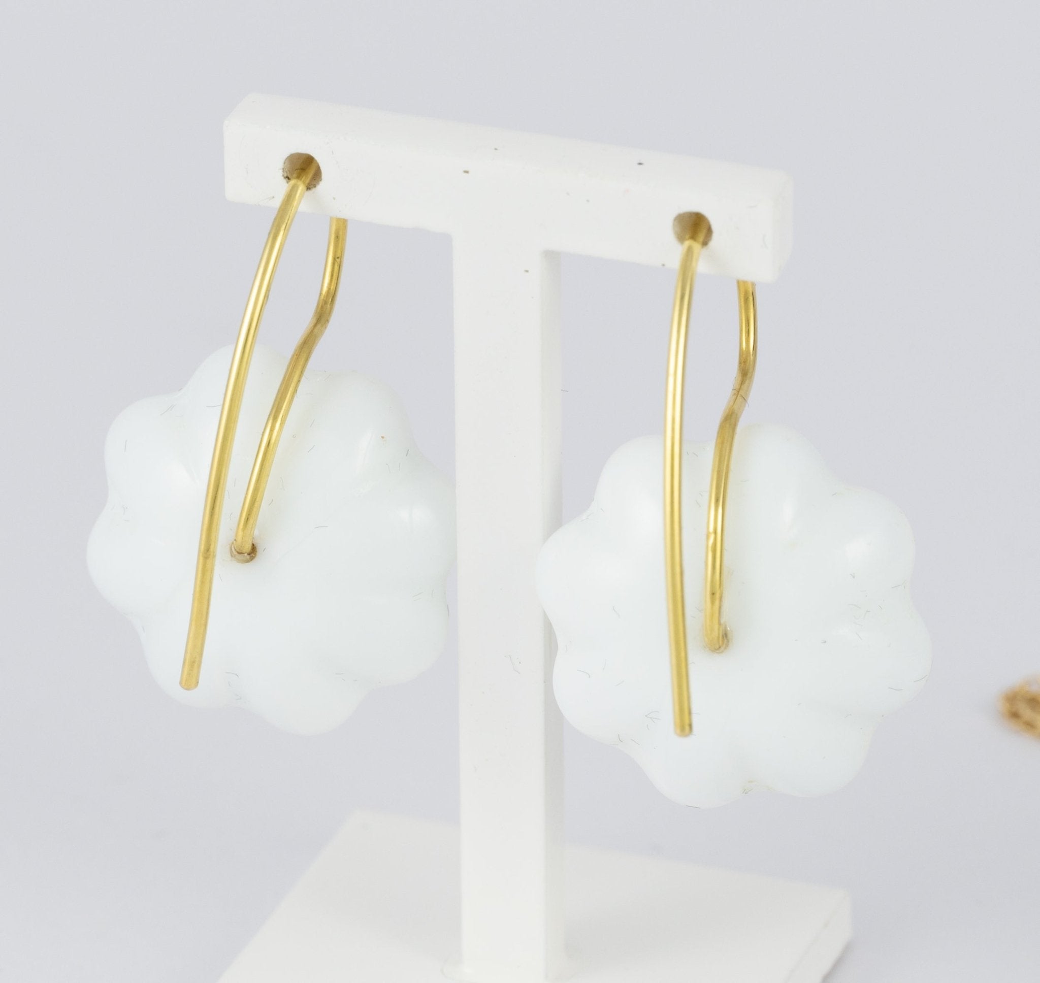 Conjunto Tous Cadena Pendientes Anillo en oro amarillo 18k y porcelana - Mayka Jewels