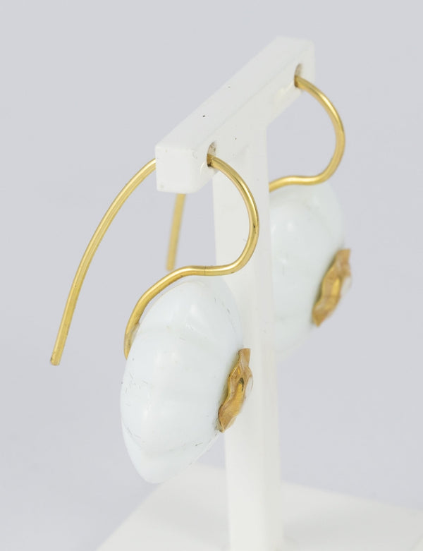 Conjunto Tous Cadena Pendientes Anillo en oro amarillo 18k y porcelana - Mayka Jewels