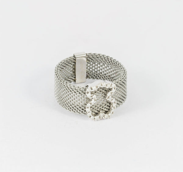 Conjunto Tous pulsera y anillo en oro blanco 18k y acero - Mayka Jewels