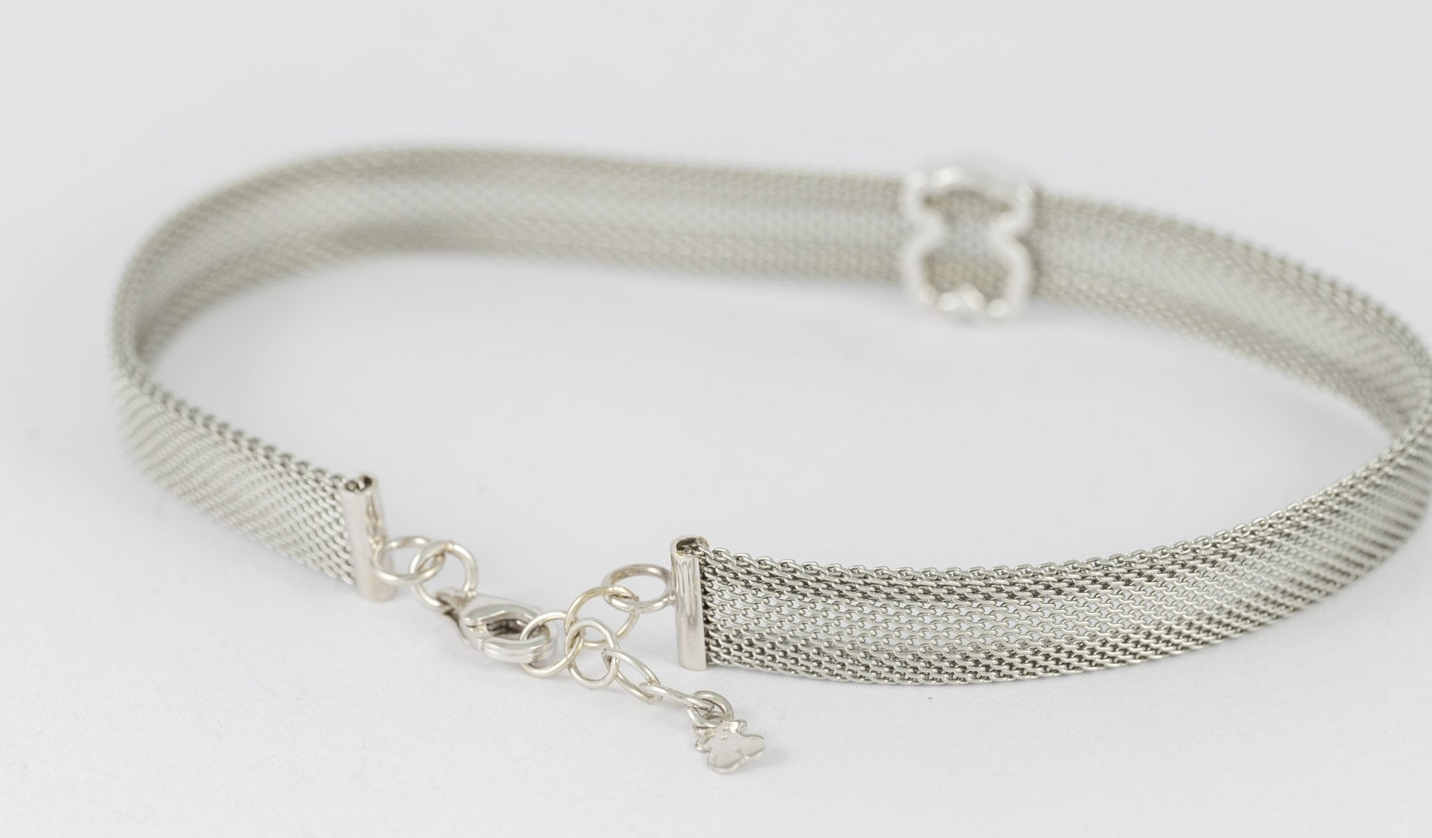 Conjunto Tous pulsera y anillo en oro blanco 18k y acero - Mayka Jewels