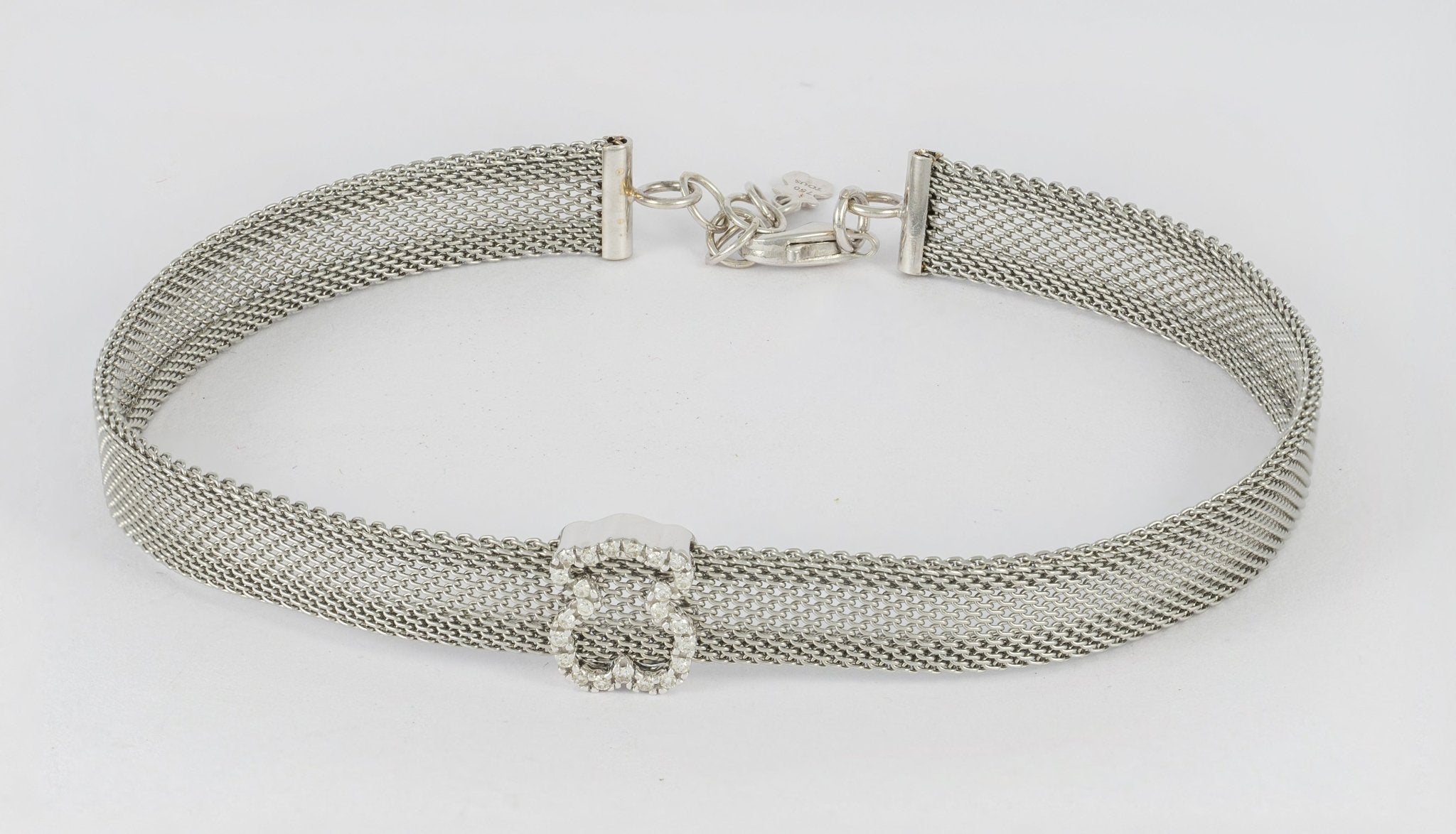 Conjunto Tous pulsera y anillo en oro blanco 18k y acero - Mayka Jewels