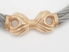 Gargantilla de diseño en oro 18k y acero - Mayka Jewels