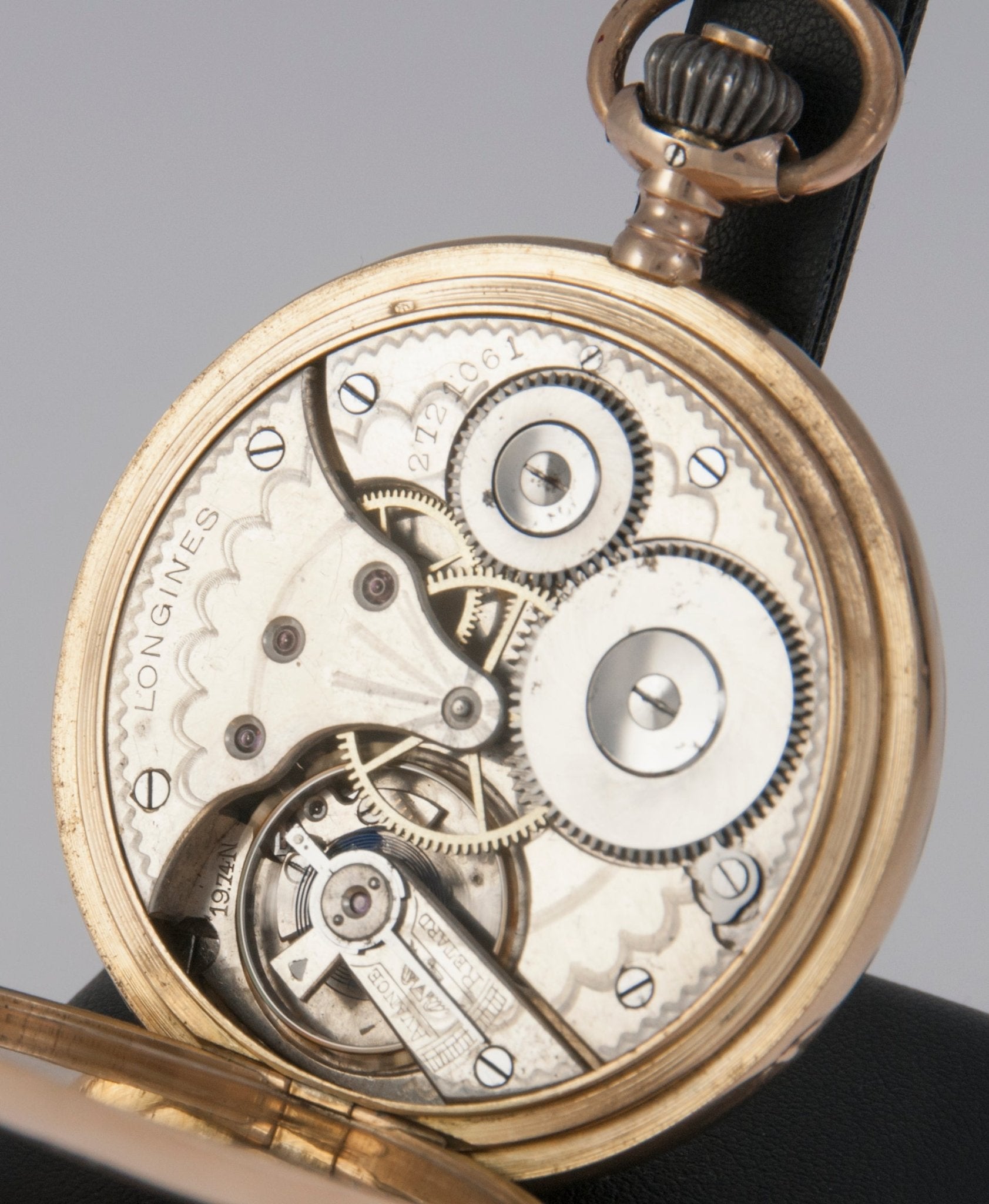 Longines Pocket Watch 5 Grands Prix Paris Yellow Gold 18k Caliber 19.74 - Mayka Jewels