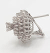 Pendientes años 40 en oro blanco 18k con brillantes 2.30 quilates - Mayka Jewels